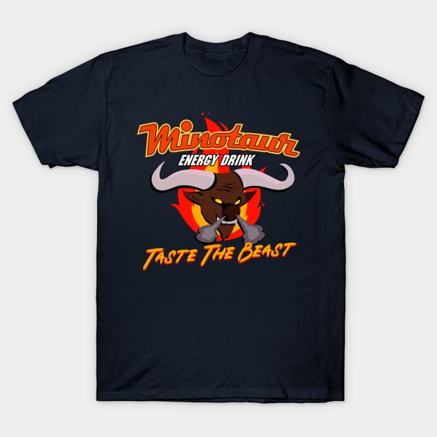 Minotaur Energy Drinks T-Shirt by Meta Cortex